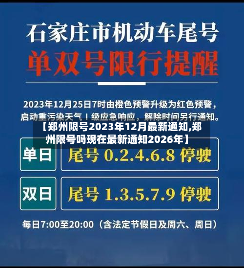 【郑州限号2023年12月最新通知,郑州限号吗现在最新通知2026年】