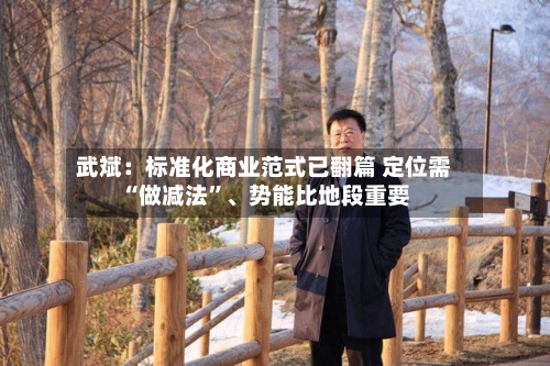 武斌：标准化商业范式已翻篇 定位需“做减法”、势能比地段重要