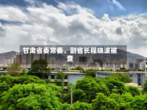 甘肃省委常委、副省长程晓波被查-第2张图片