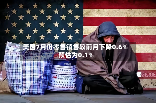 美国7月份零售销售较前月下降0.6% 预估为0.1%
