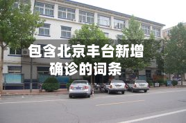 包含北京丰台新增确诊的词条