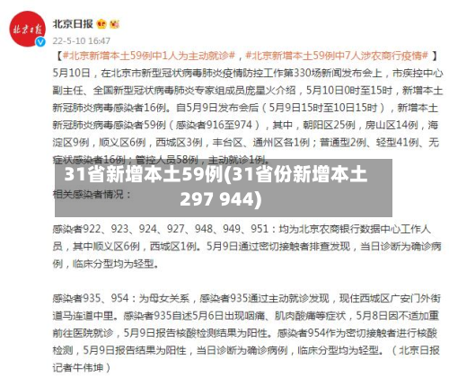 31省新增本土59例(31省份新增本土297 944)-第3张图片
