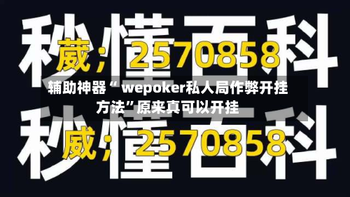 辅助神器“ wepoker私人局作弊开挂方法	”原来真可以开挂-第2张图片