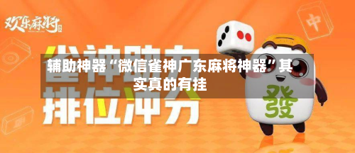 辅助神器“微信雀神广东麻将神器”其实真的有挂-第2张图片
