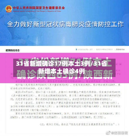 31省新增确诊17例本土3例/31省新增本土确诊4例