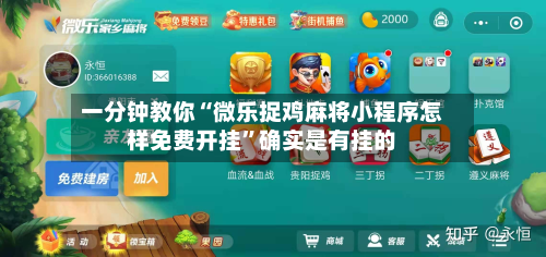一分钟教你“微乐捉鸡麻将小程序怎样免费开挂”确实是有挂的-第2张图片