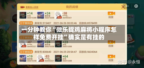 一分钟教你“微乐捉鸡麻将小程序怎样免费开挂”确实是有挂的-第3张图片