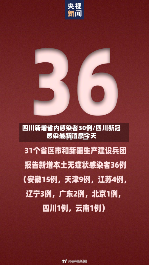 四川新增省内感染者30例/四川新冠感染最新消息今天