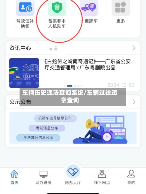 车辆历史违法查询系统/车辆过往违章查询