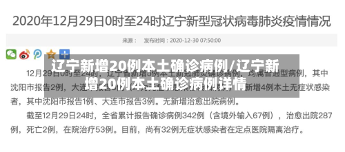 辽宁新增20例本土确诊病例/辽宁新增20例本土确诊病例详情