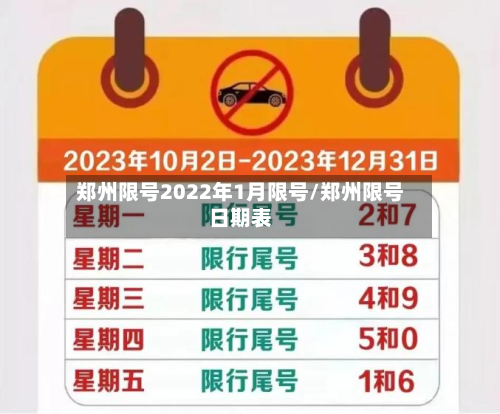 郑州限号2022年1月限号/郑州限号日期表