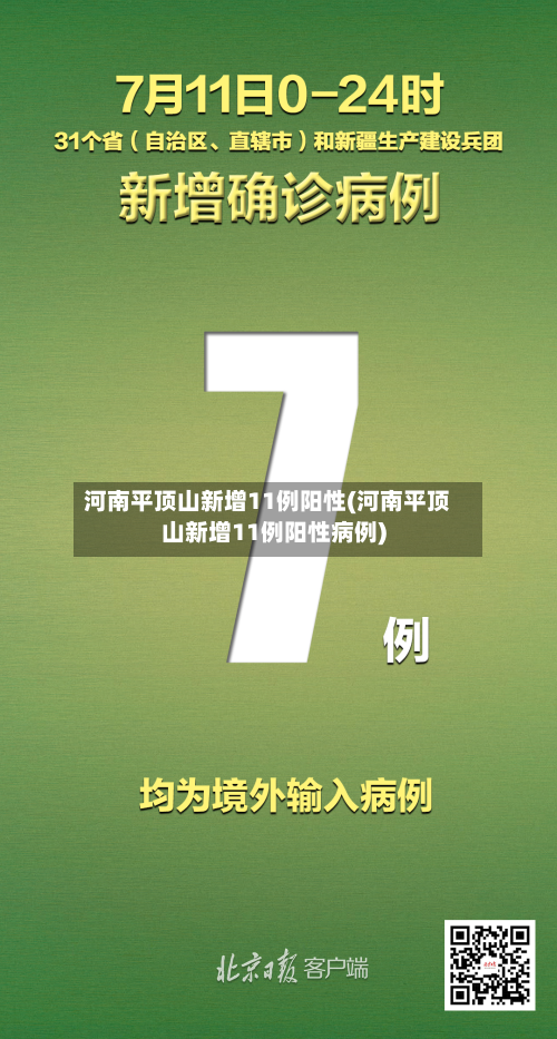 河南平顶山新增11例阳性(河南平顶山新增11例阳性病例)