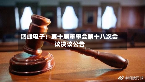 铜峰电子：第十届董事会第十八次会议决议公告
