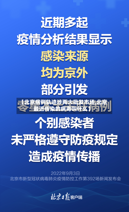 【北京病例轨迹涉两大批发市场,北京最近传染的病毒叫什么】-第2张图片