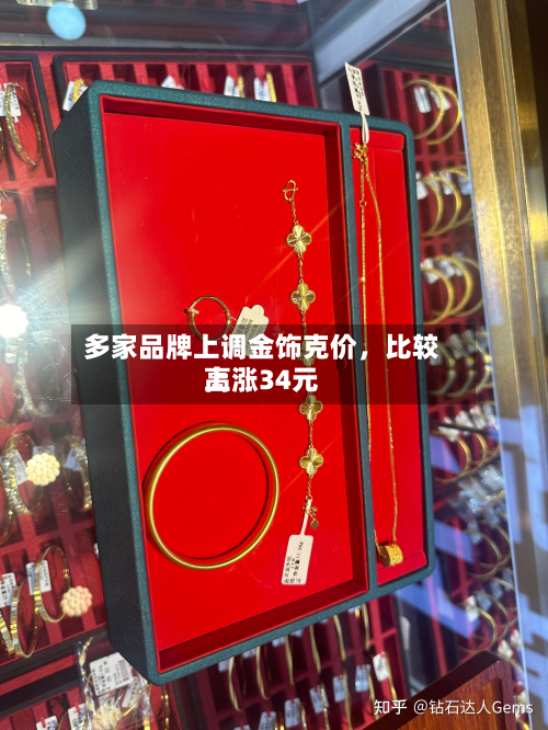 多家品牌上调金饰克价，比较高上涨34元