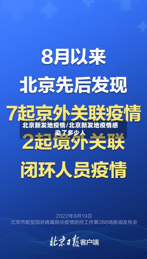 北京新发地疫情/北京新发地疫情感染了多少人