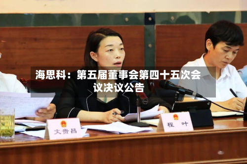 海思科：第五届董事会第四十五次会议决议公告-第3张图片