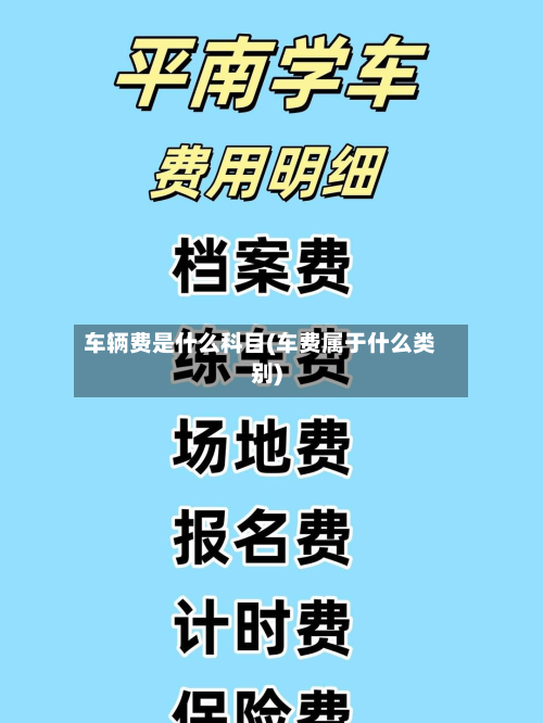 车辆费是什么科目(车费属于什么类别)