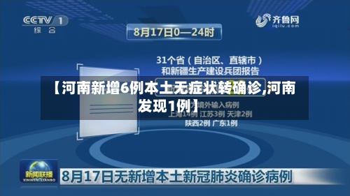 【河南新增6例本土无症状转确诊,河南发现1例】