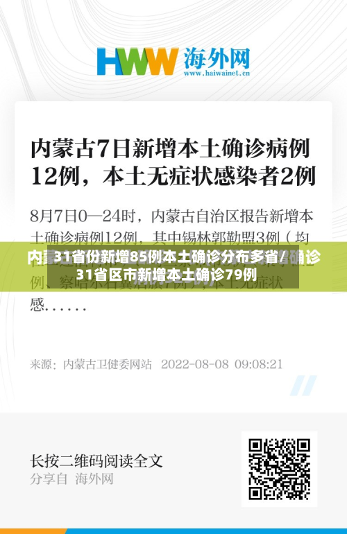 31省份新增85例本土确诊分布多省/31省区市新增本土确诊79例-第2张图片