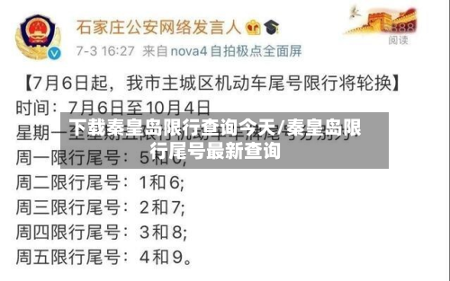 下载秦皇岛限行查询今天/秦皇岛限行尾号最新查询-第3张图片