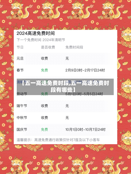 【五一高速免费时段,五一高速免费时段有哪些】-第3张图片