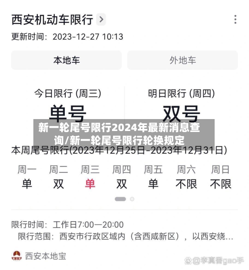 新一轮尾号限行2024年最新消息查询/新一轮尾号限行轮换规定-第3张图片