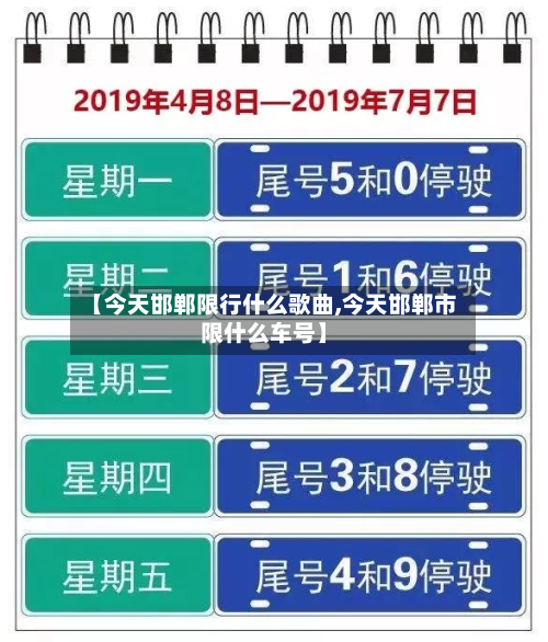 【今天邯郸限行什么歌曲,今天邯郸市限什么车号】