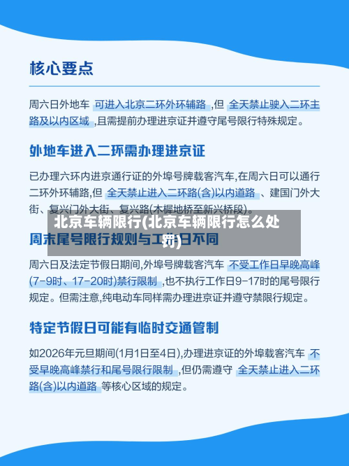 北京车辆限行(北京车辆限行怎么处罚)