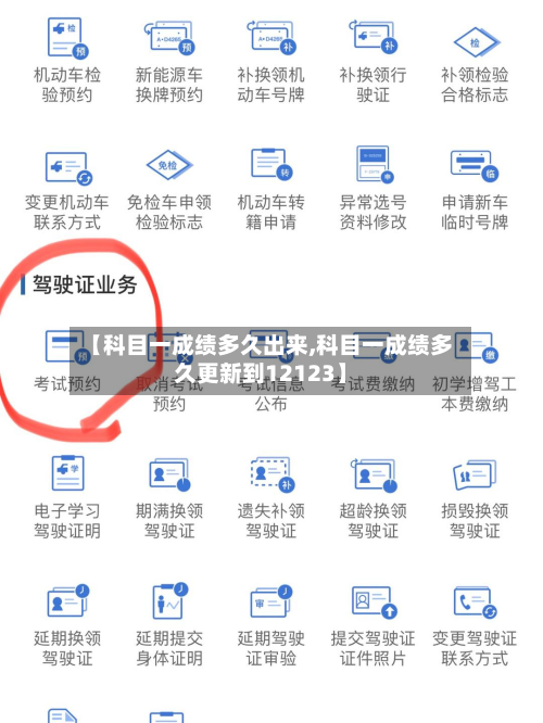 【科目一成绩多久出来,科目一成绩多久更新到12123】-第2张图片