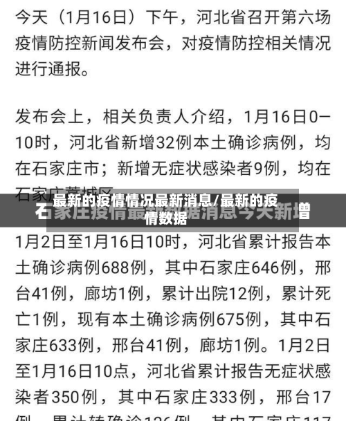 最新的疫情情况最新消息/最新的疫情数据