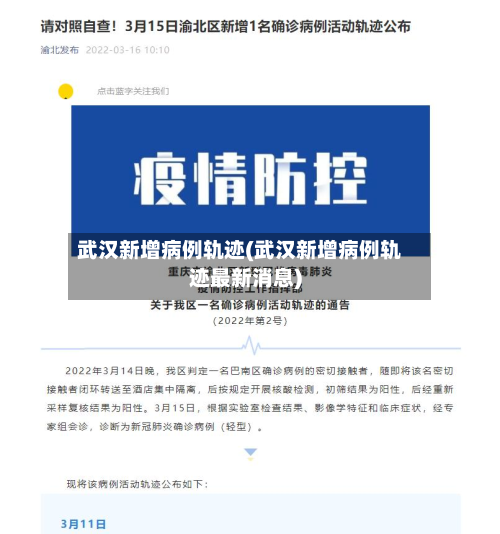 武汉新增病例轨迹(武汉新增病例轨迹最新消息)