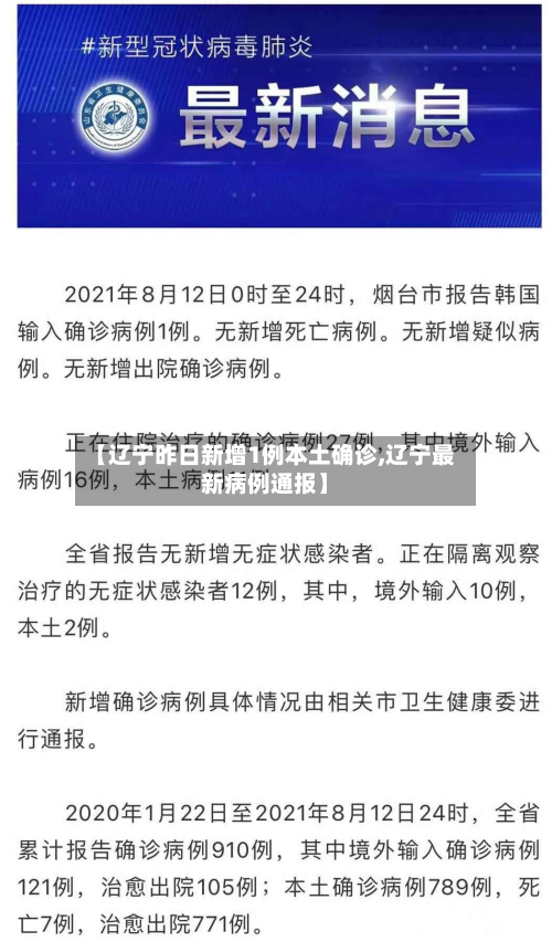 【辽宁昨日新增1例本土确诊,辽宁最新病例通报】