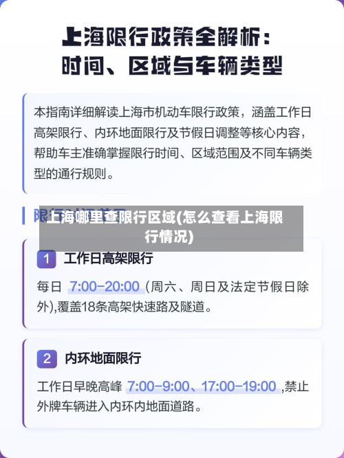 上海哪里查限行区域(怎么查看上海限行情况)