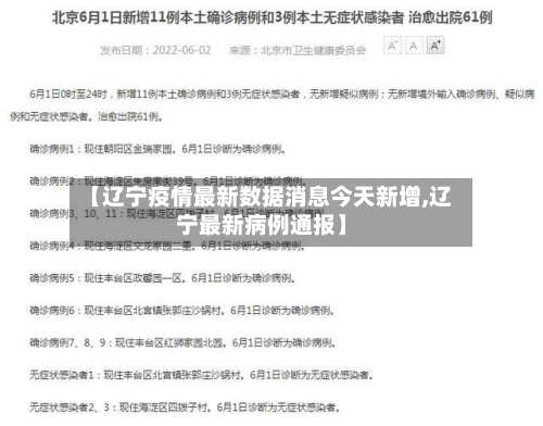 【辽宁疫情最新数据消息今天新增,辽宁最新病例通报】