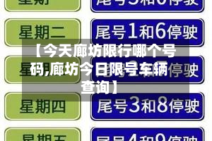 【今天廊坊限行哪个号码,廊坊今日限号车辆查询】-第2张图片
