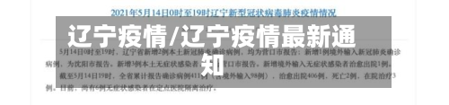 辽宁疫情/辽宁疫情最新通知