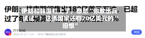 伊朗和韩国杠上了	，怒怼“你敢出兵试试”！这俩国家还有70亿美元的“旧恨	”-第2张图片