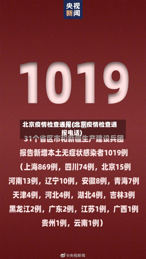 北京疫情检查通报(北京疫情检查通报电话)