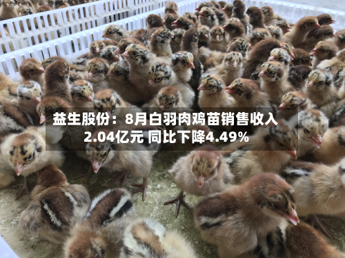 益生股份：8月白羽肉鸡苗销售收入2.04亿元 同比下降4.49%-第3张图片