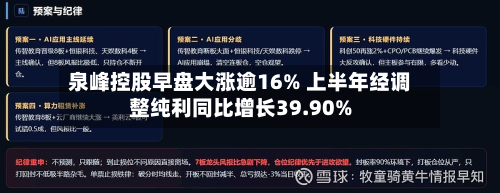 泉峰控股早盘大涨逾16% 上半年经调整纯利同比增长39.90%-第1张图片