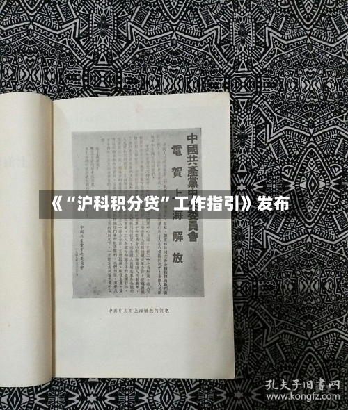 《“沪科积分贷”工作指引》发布-第2张图片