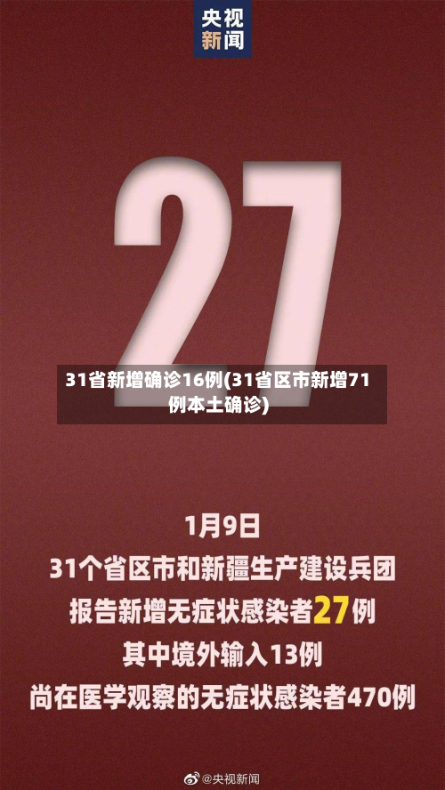 31省新增确诊16例(31省区市新增71例本土确诊)
