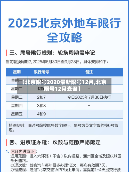 【北京限号2020最新限号12月,北京限号12月查询】