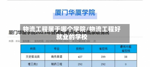 物流工程属于哪个学院/物流工程好就业的学校