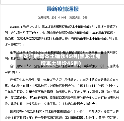 黑龙江新增本土确诊45例(黑龙江新增本土确诊45例)-第2张图片