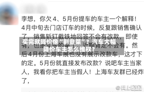 买完就降价像“割韭菜”？汽车大幅降价车主怎么维权？-第2张图片