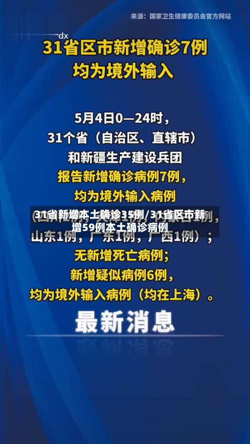 31省新增本土确诊35例/31省区市新增59例本土确诊病例