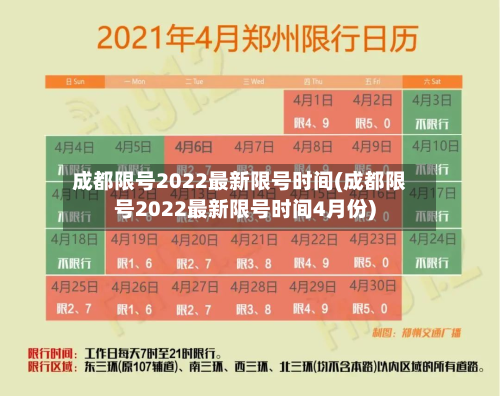 成都限号2022最新限号时间(成都限号2022最新限号时间4月份)-第2张图片