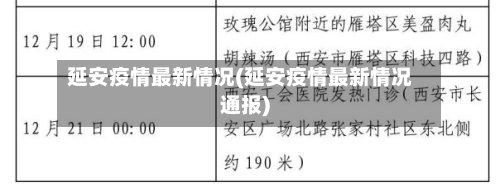 延安疫情最新情况(延安疫情最新情况通报)